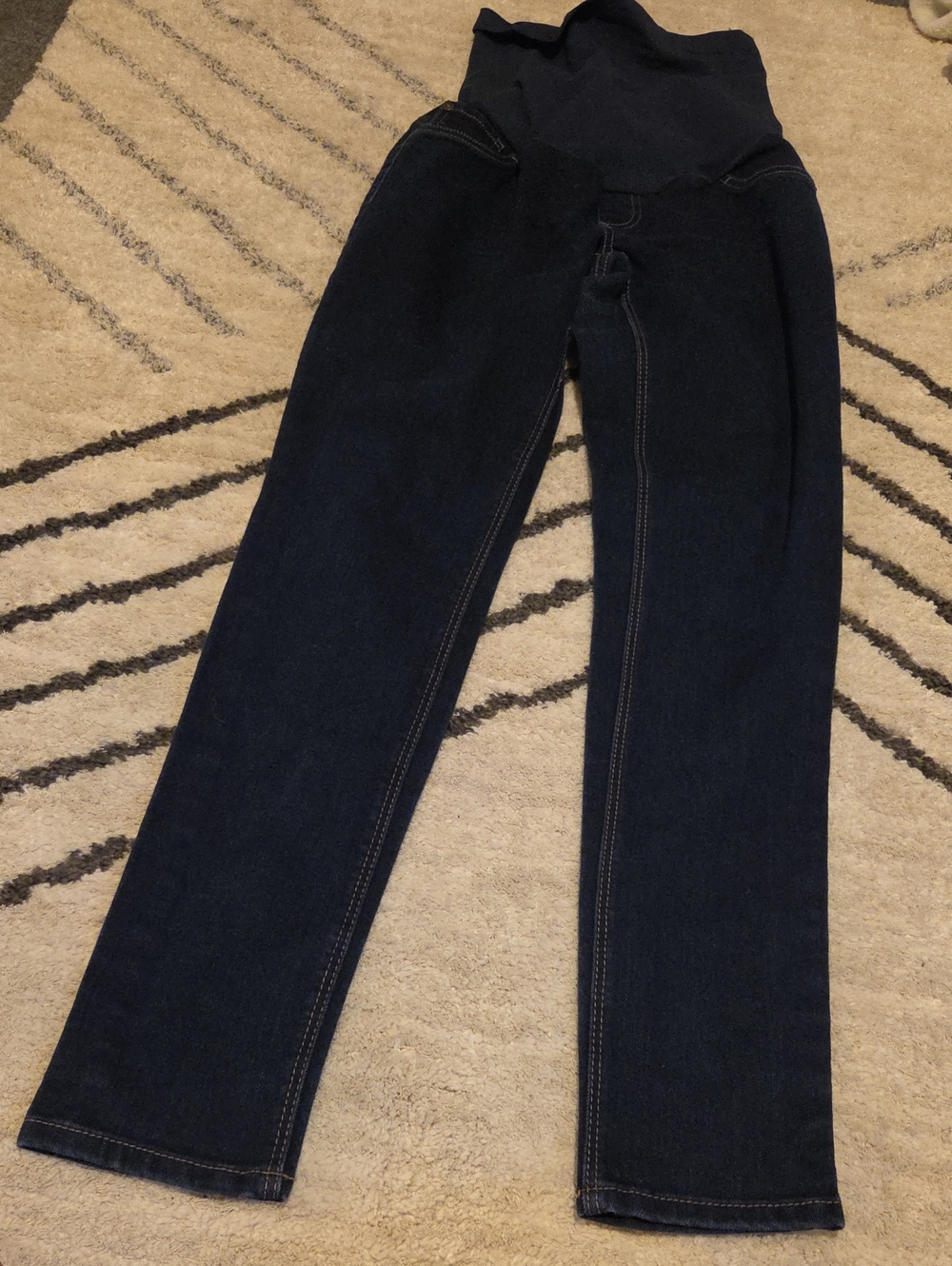Indigo Blue Dark Blue Straight-Leg Maternity Jeans